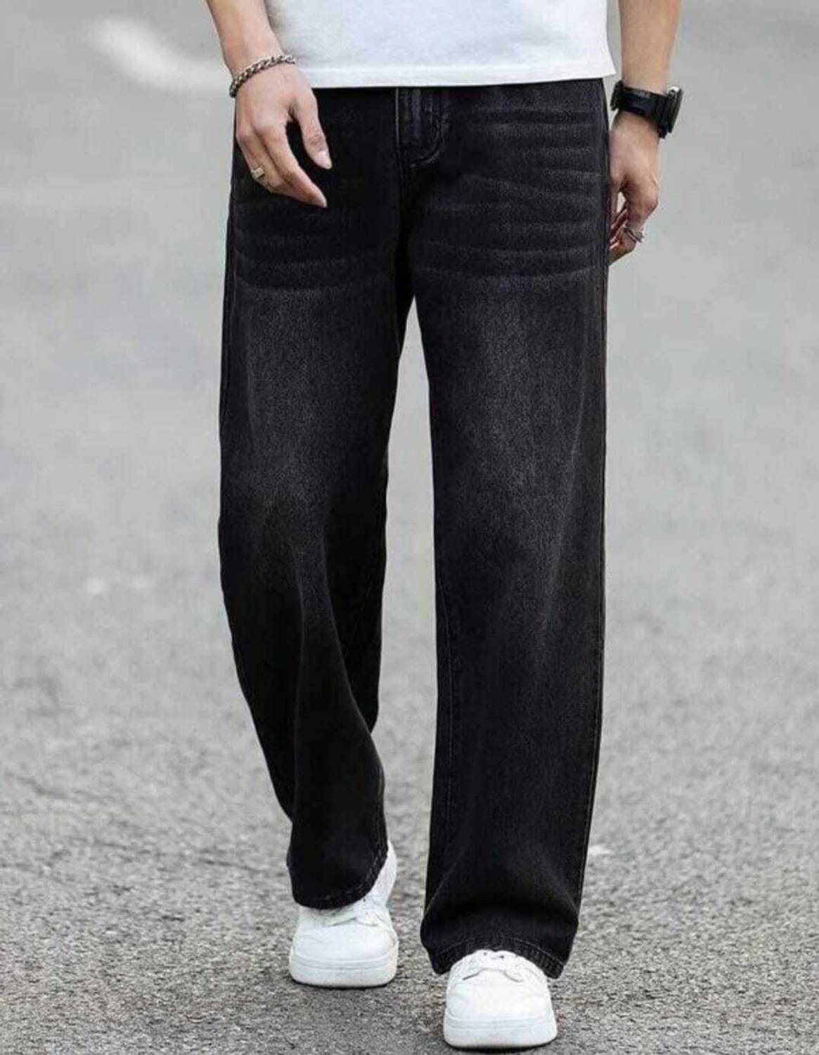 RKDENIM Straight Fit Men Dark Grey Jeans - Image 1