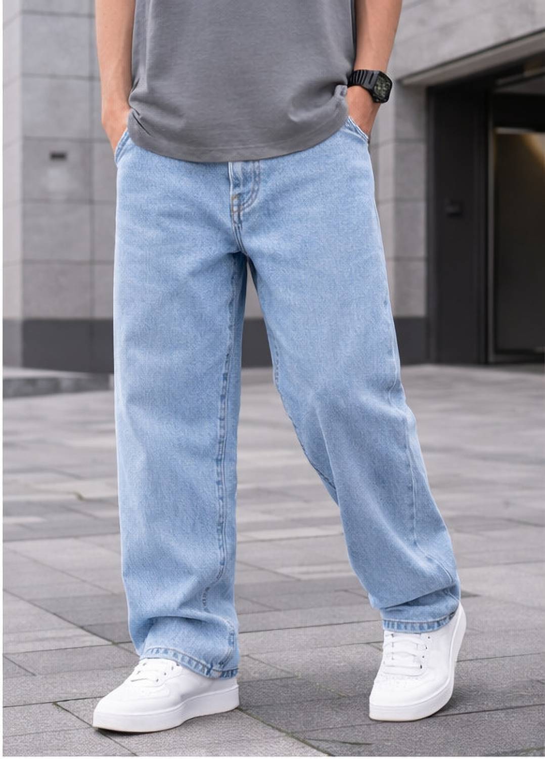 BLACODE Straight Fit Men Light Blue Jeans - Image 1