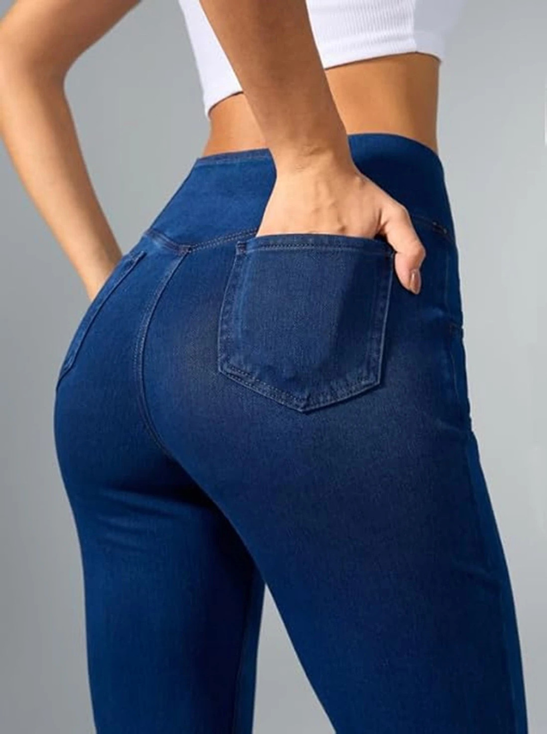 Image of GLOBENAUT Flared Women Blue Jeans