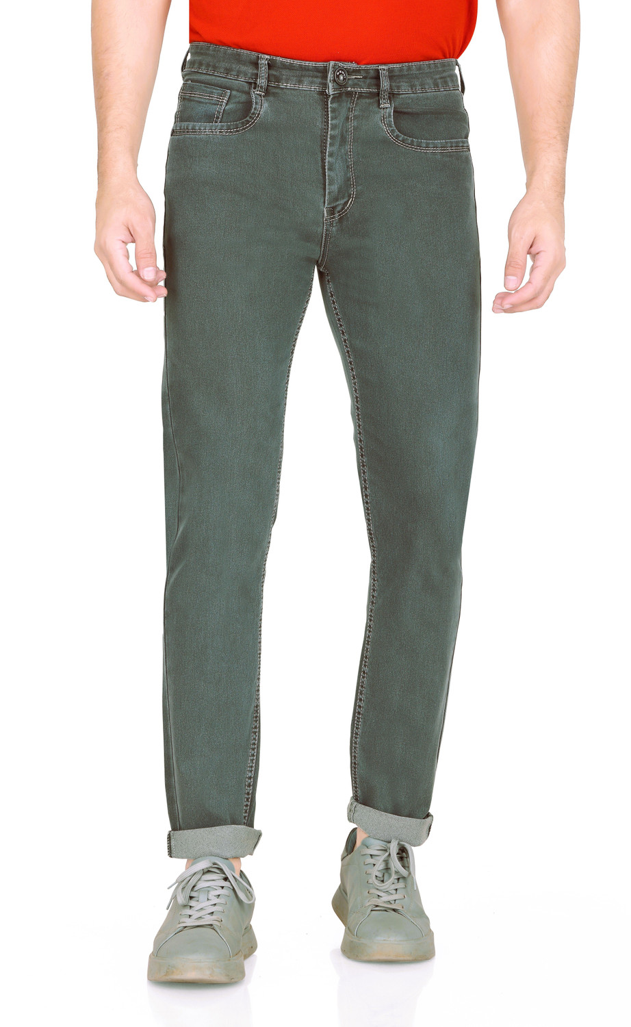 Image of REGY Slim Men Green Jeans