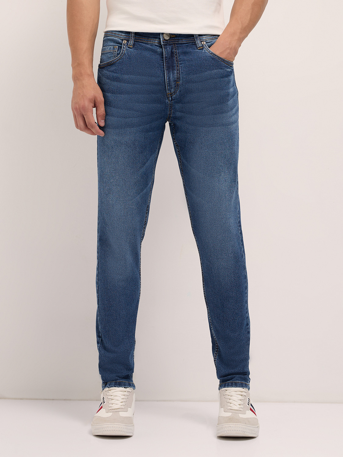 Image of THE BEAR HOUSE Skinny Men Dark Blue Jeans