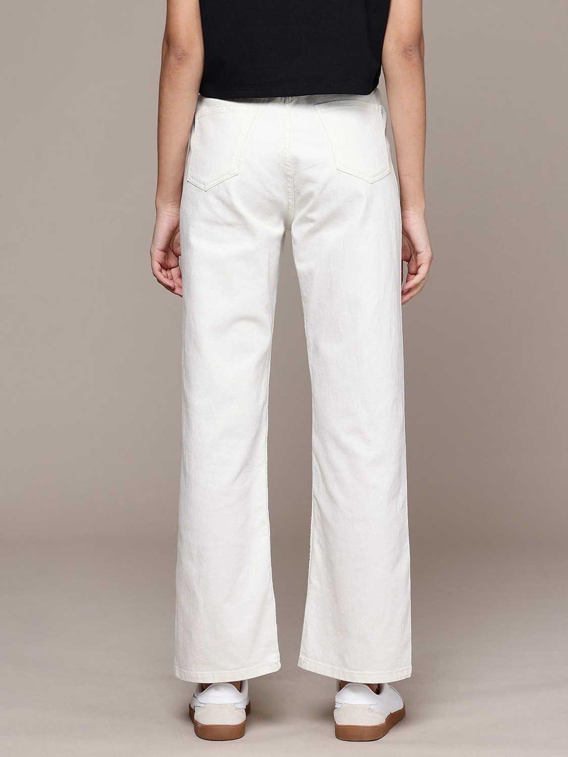Image of Roadster Straight Fit Women White Jeans