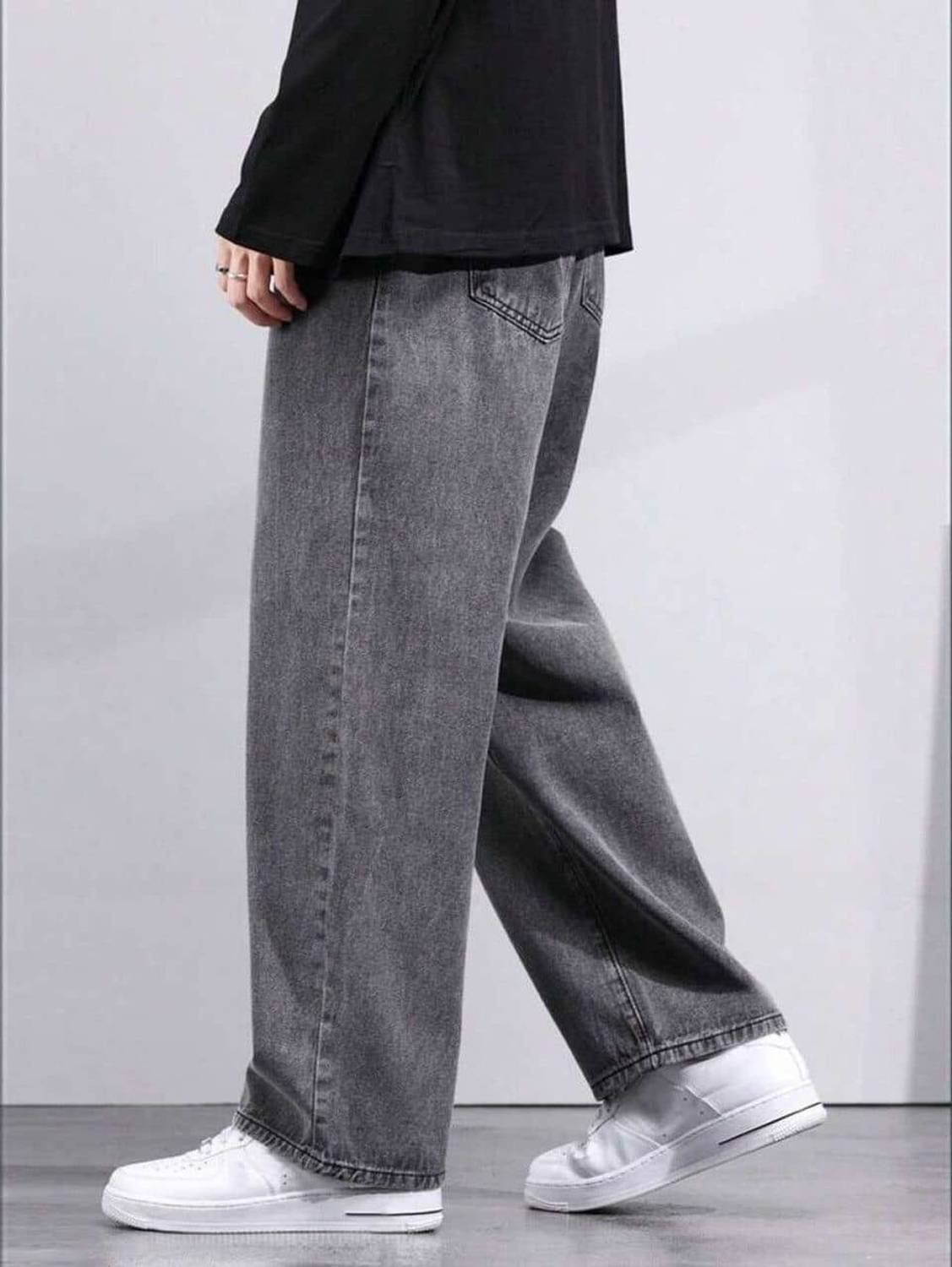 POKHINDA Straight Fit Grey Jeans - Image 3