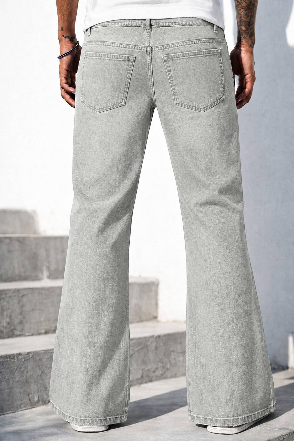 Plus91 Boot-Leg Men Grey Jeans - Image 2