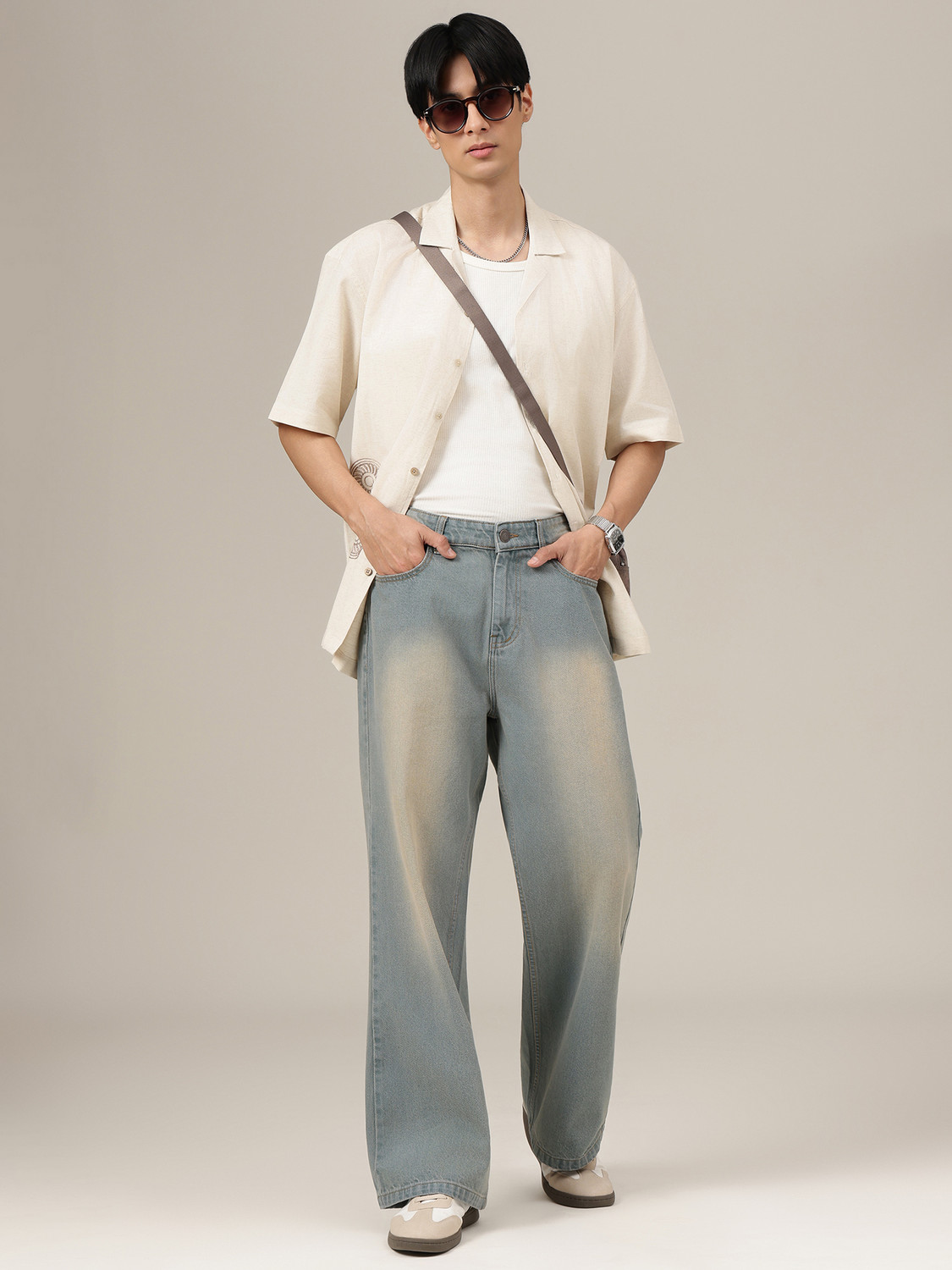 Image of DENNISON Loose Fit Men Light Blue Jeans