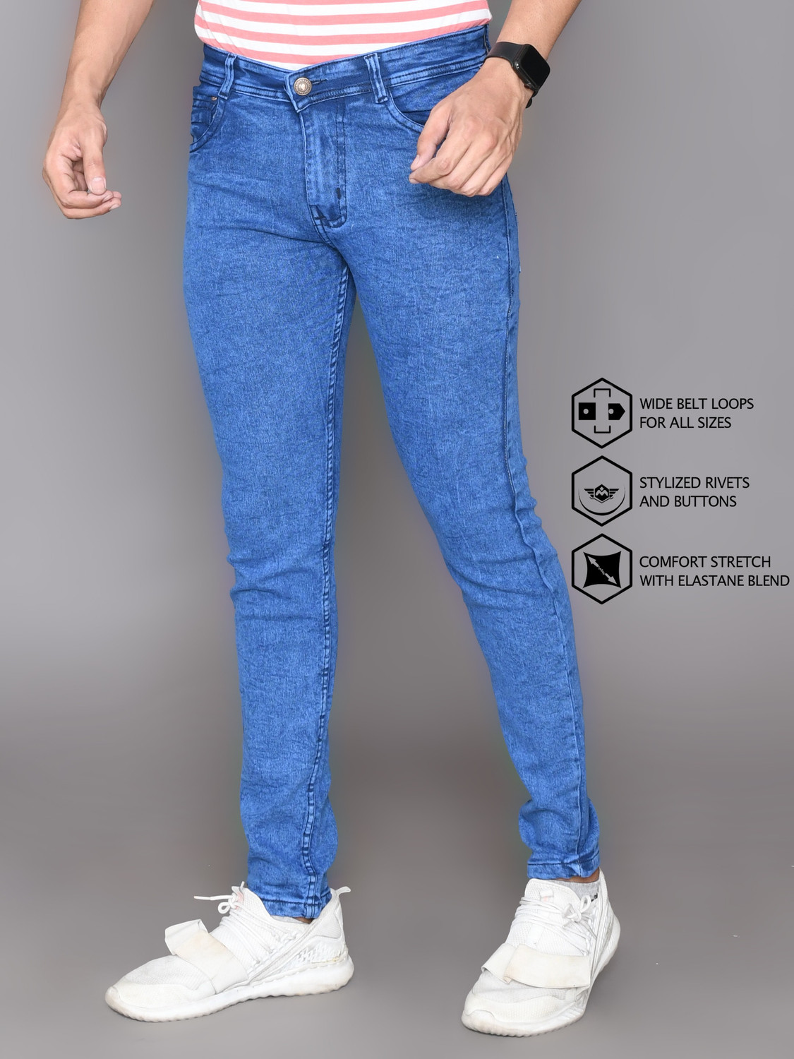 Image of RASSO Slim Men Blue Jeans
