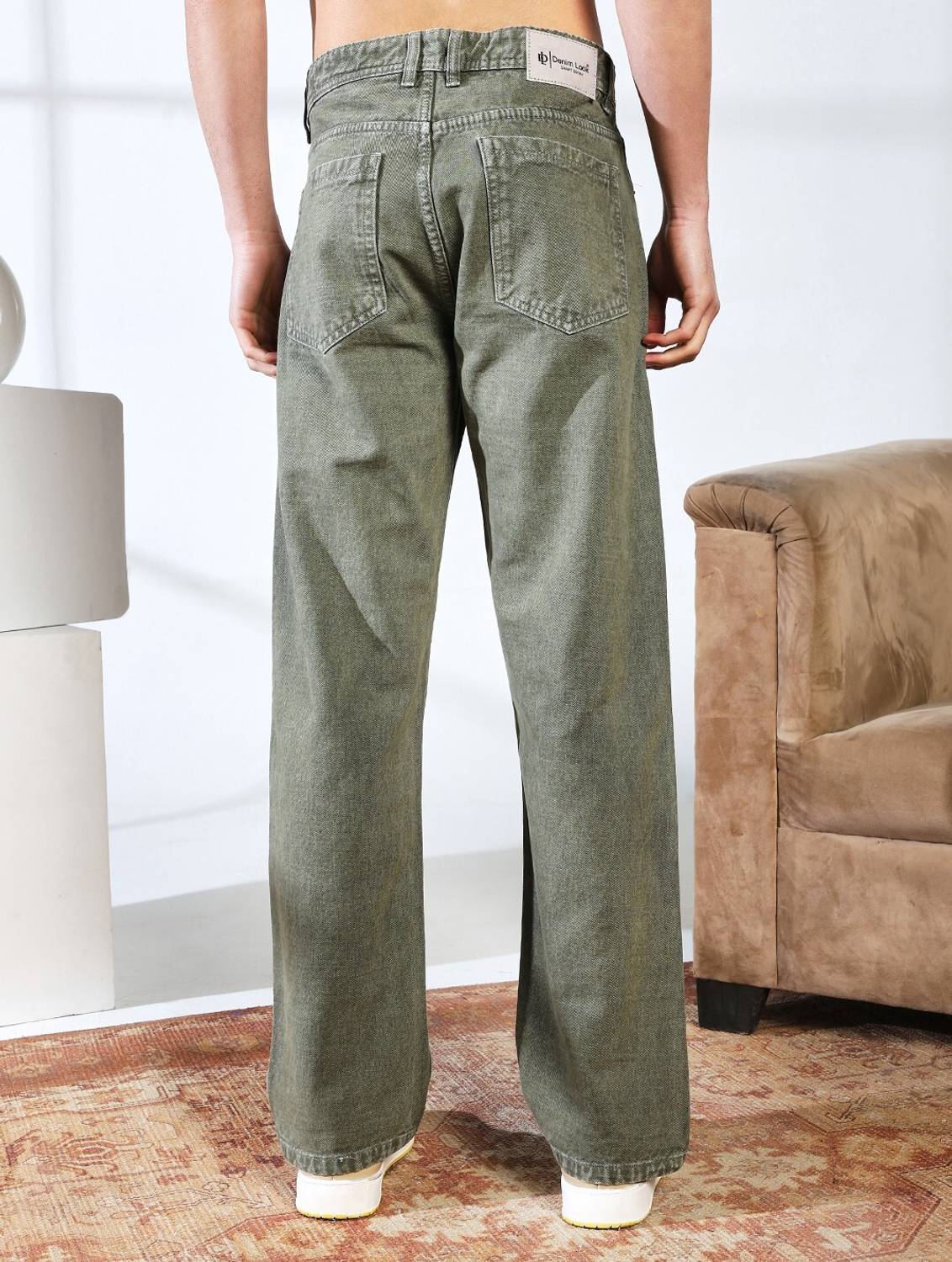 DENIM LOOK Loose Fit Men Green Jeans - Image 2