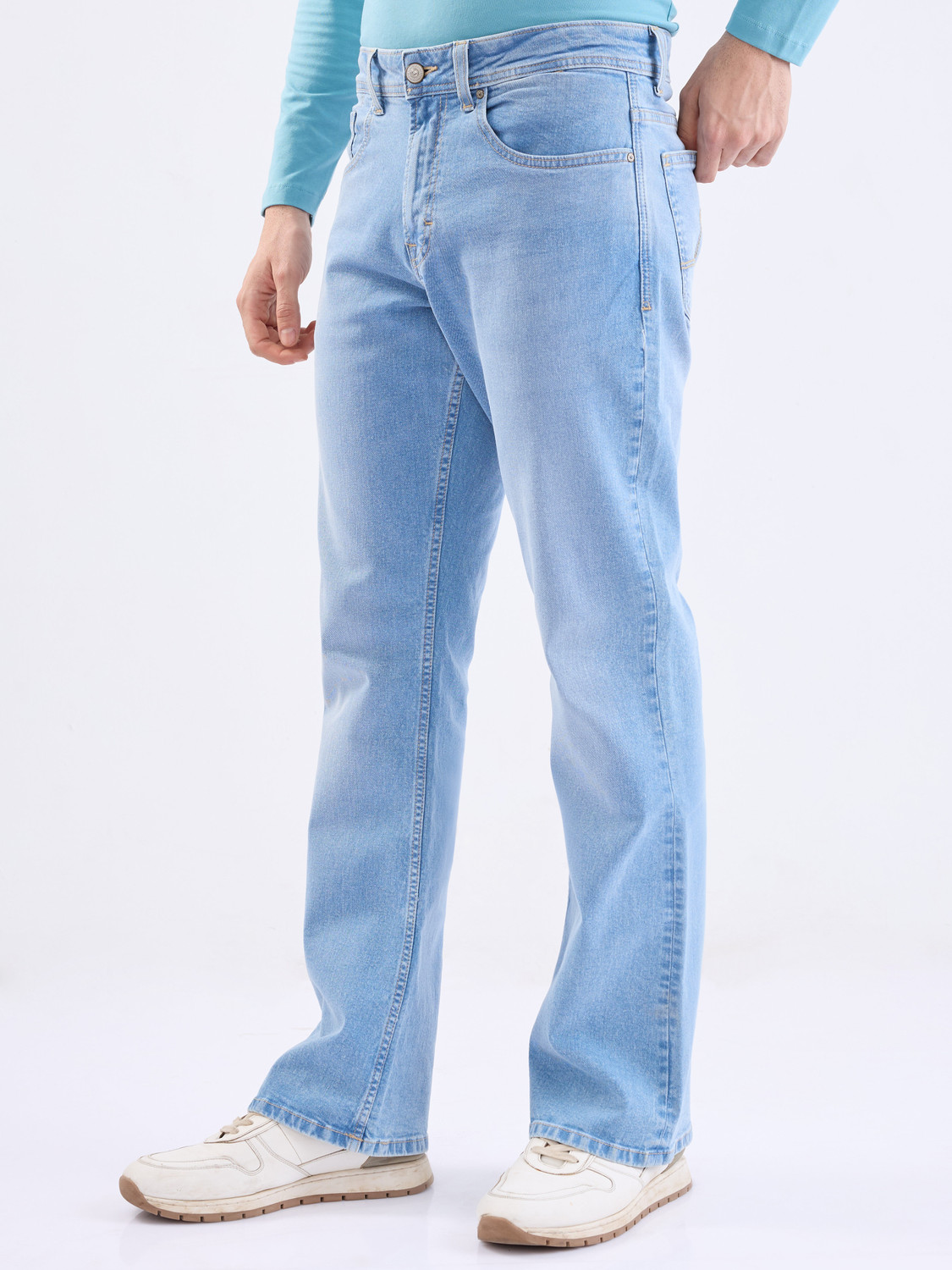 Image of Spykar Regular Men Blue Jeans
