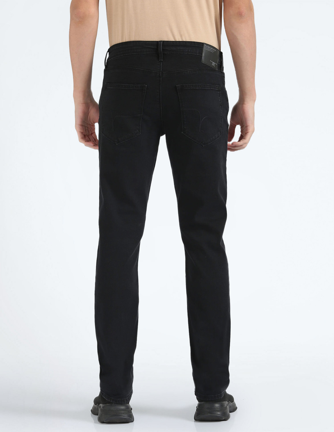 Image of FLYING MACHINE Slim Men Black Jeans