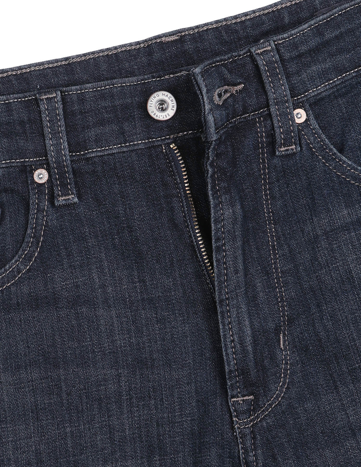 Image of FLYING MACHINE Boot-Leg Men Blue Jeans