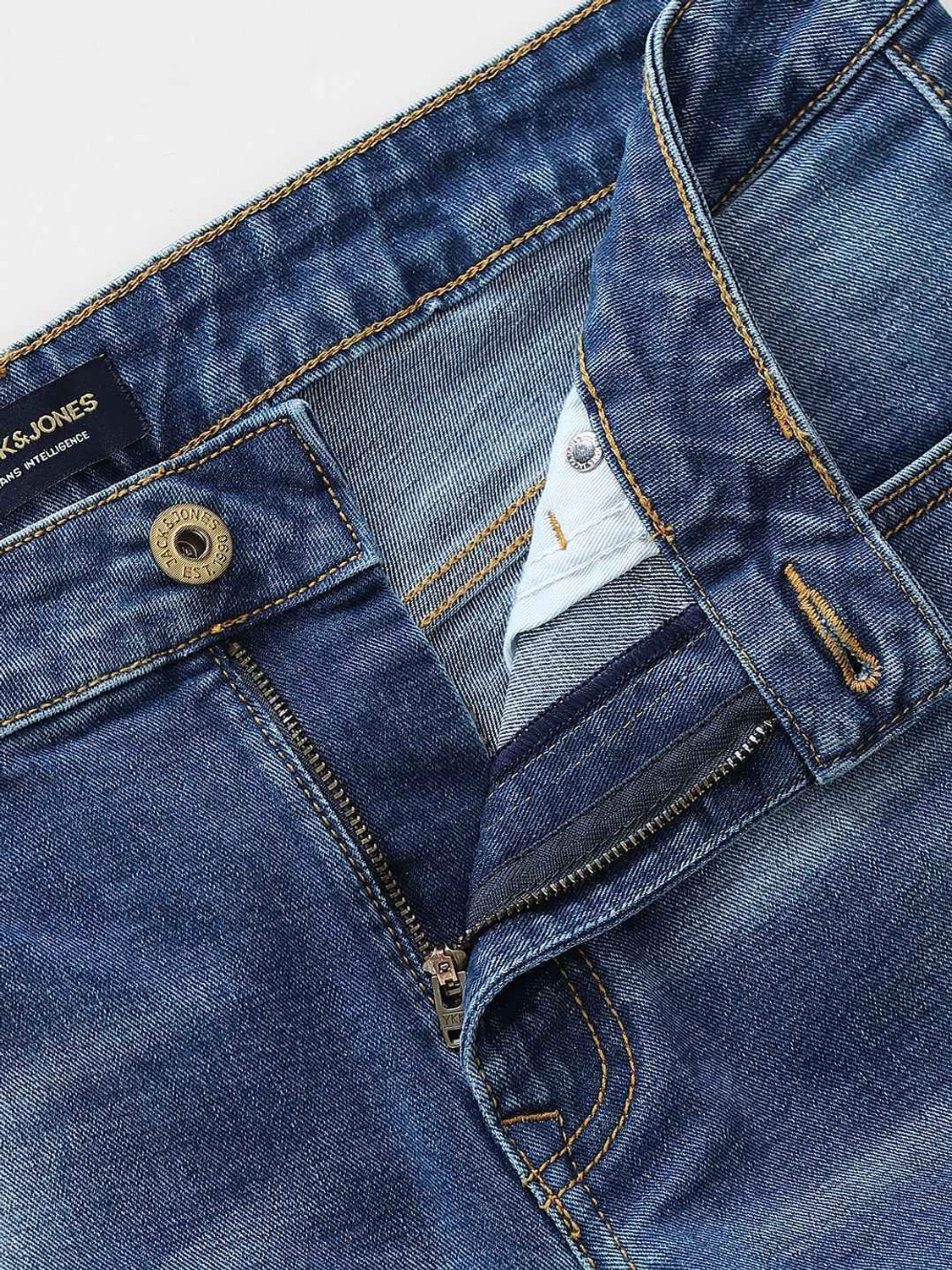 Image of JACK & JONES Slim Men Blue Jeans