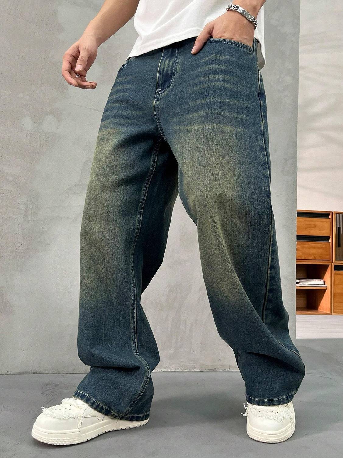 Americhic Men Blue Jeans Straight Fit - Image 4