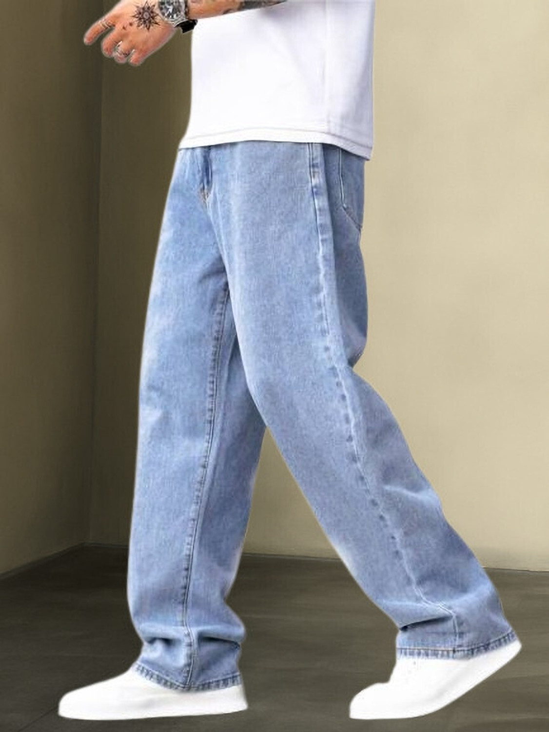 Image of DENIM BOLD Boot-Leg Men Light Blue Jeans
