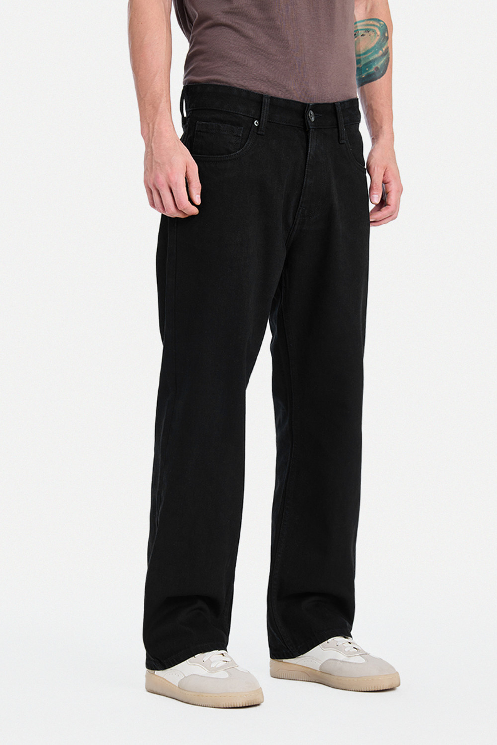 Image of Snitch Straight Fit Men Black Jeans