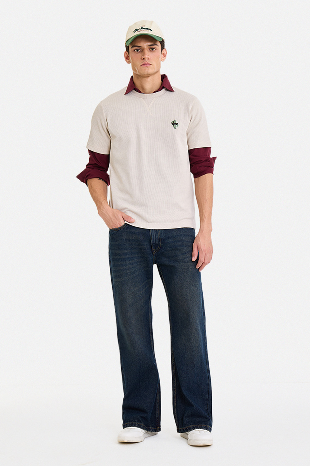 Image of Snitch Flared Men Dark Blue Jeans