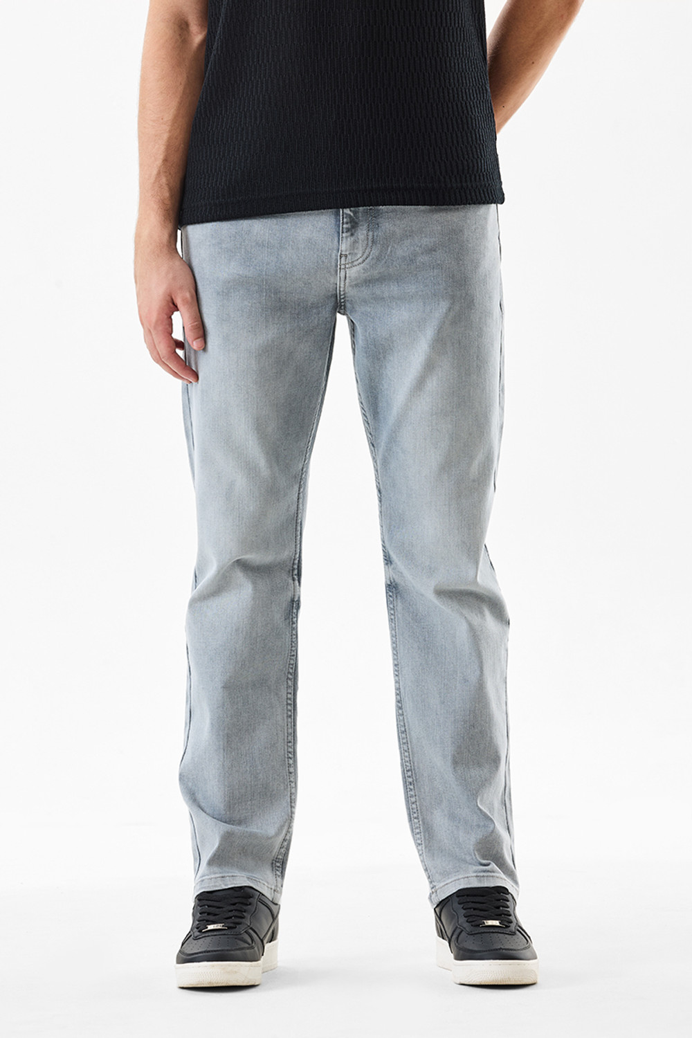 Image of Snitch Relaxed Fit Men Light Blue Jeans