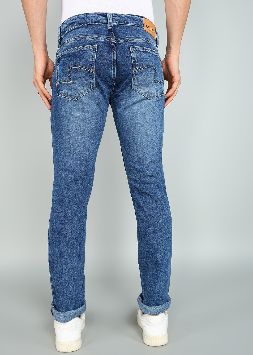 Image of Spykar Regular Men Blue Jeans