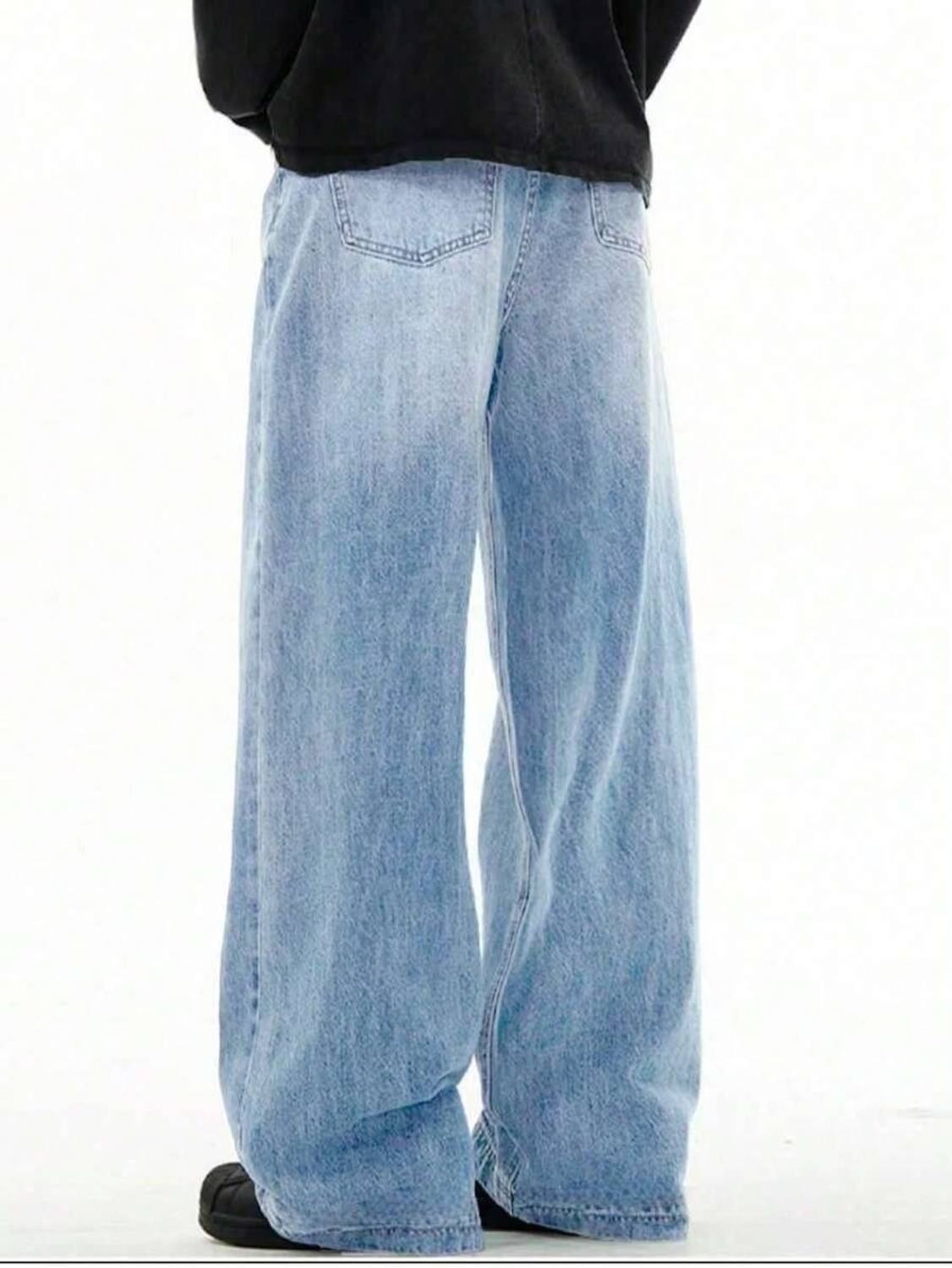 PINKLIT Straight Fit Men Light Blue Jeans - Image 4