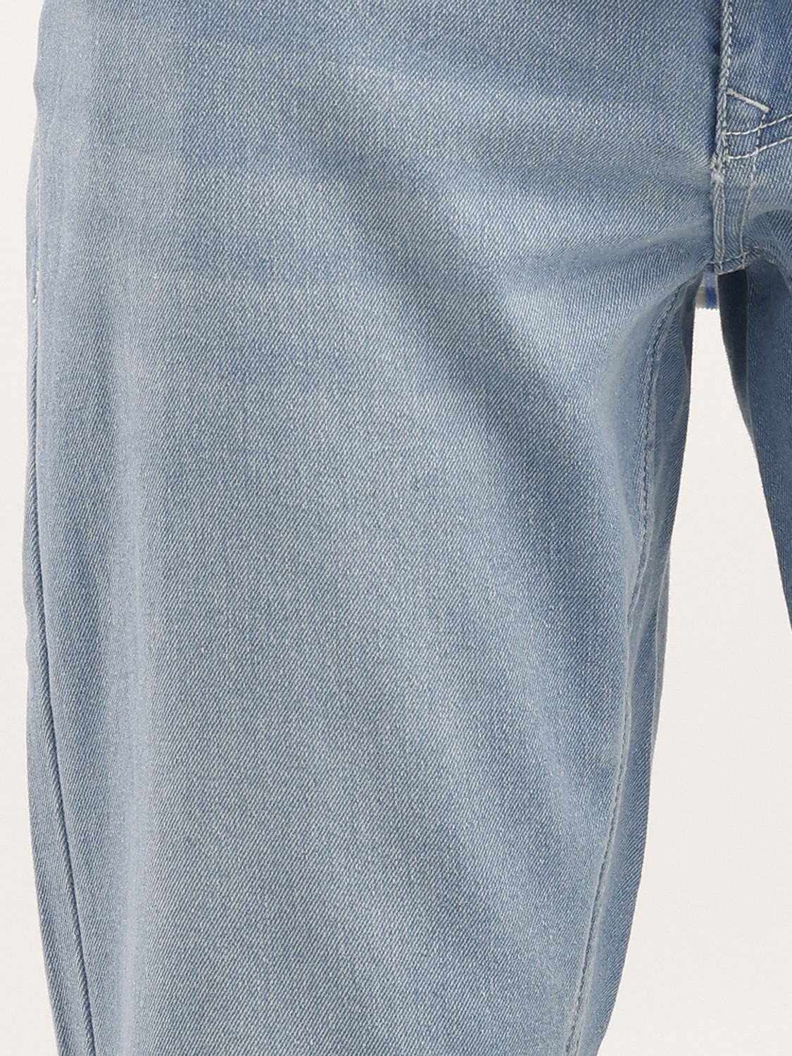 Image of WROGN Men Straight Fit Mid Rise Blue Jeans