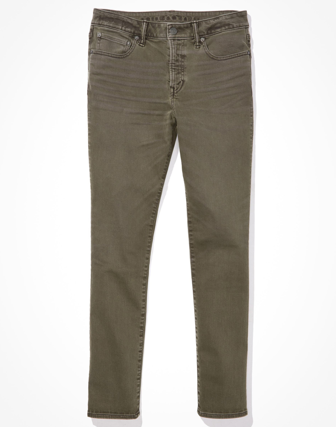 Image of American Eagle Men Slim Mid Rise Green Jeans