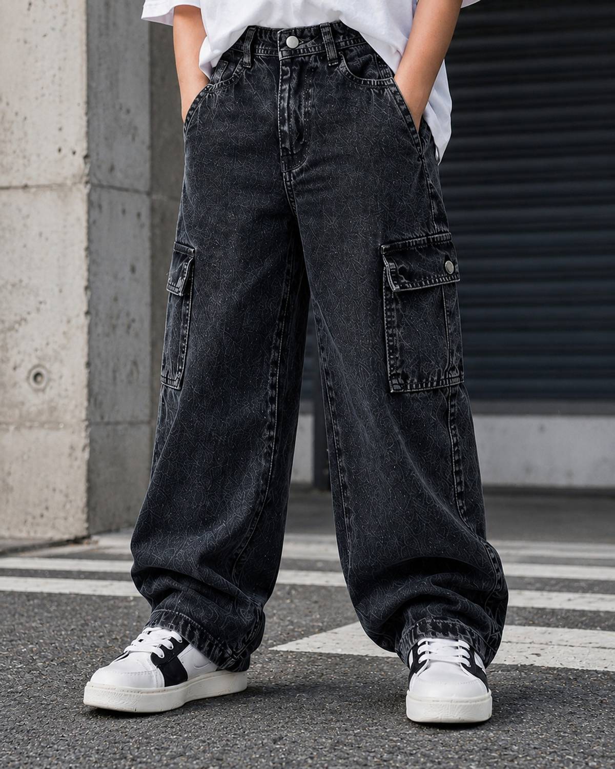 ARTVISION Loose Fit Boys Black Jeans - Image 4
