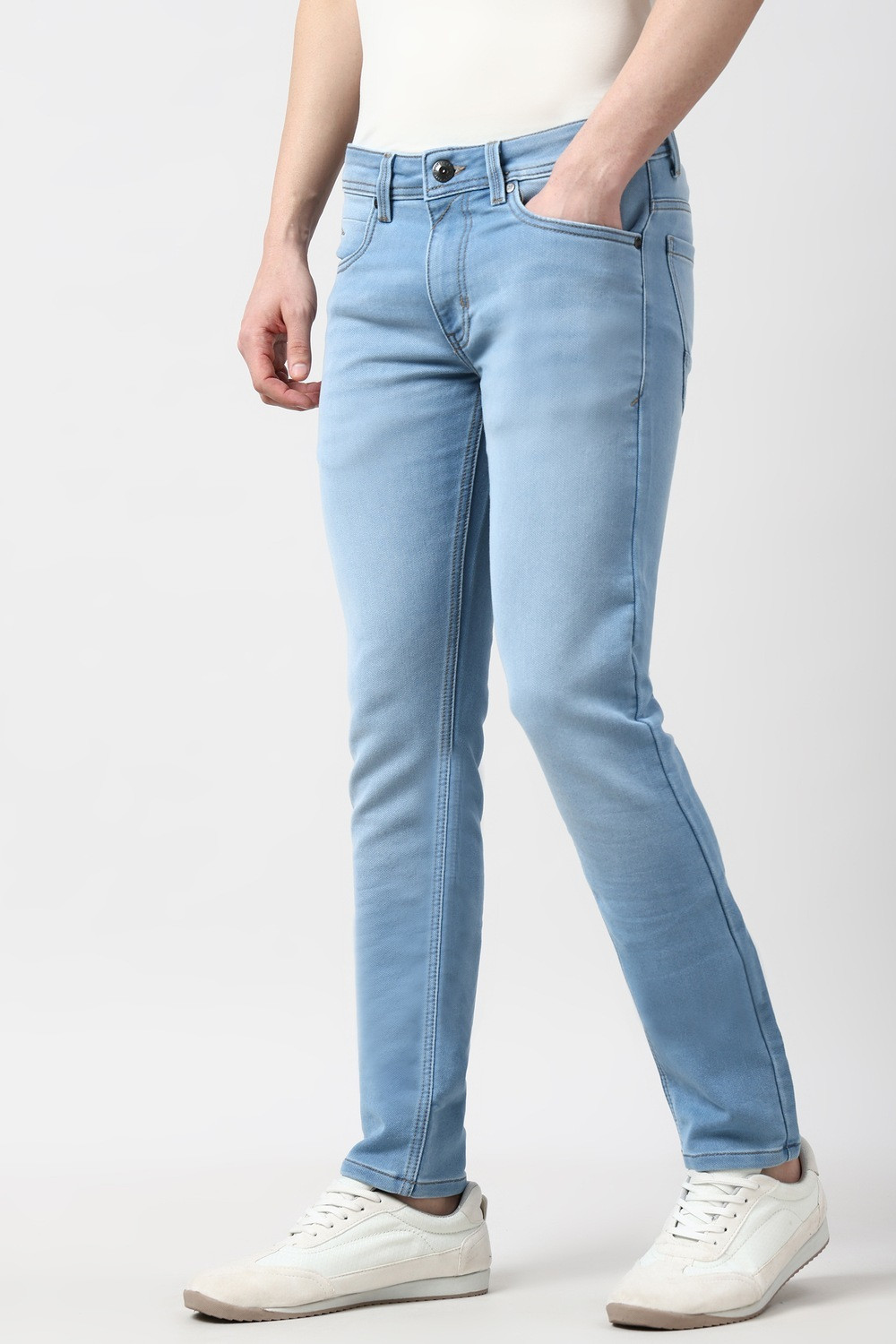 Image of PETER ENGLAND Skinny Men Light Blue Jeans