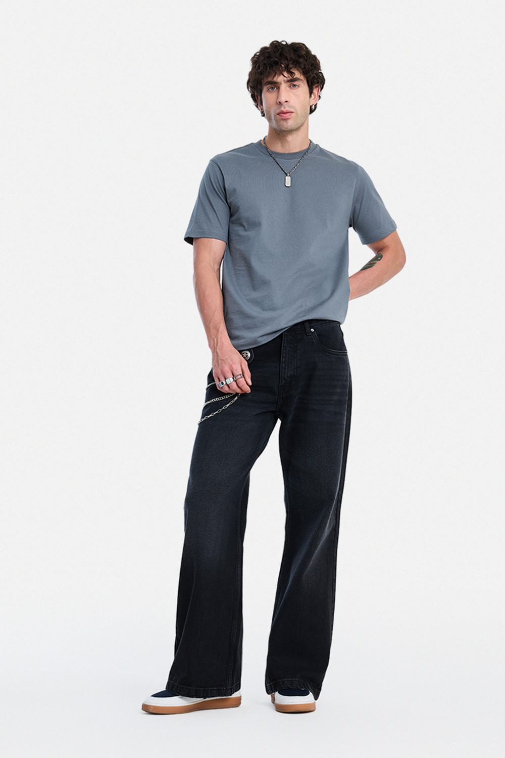 Image of Snitch Flared Men Black Jeans