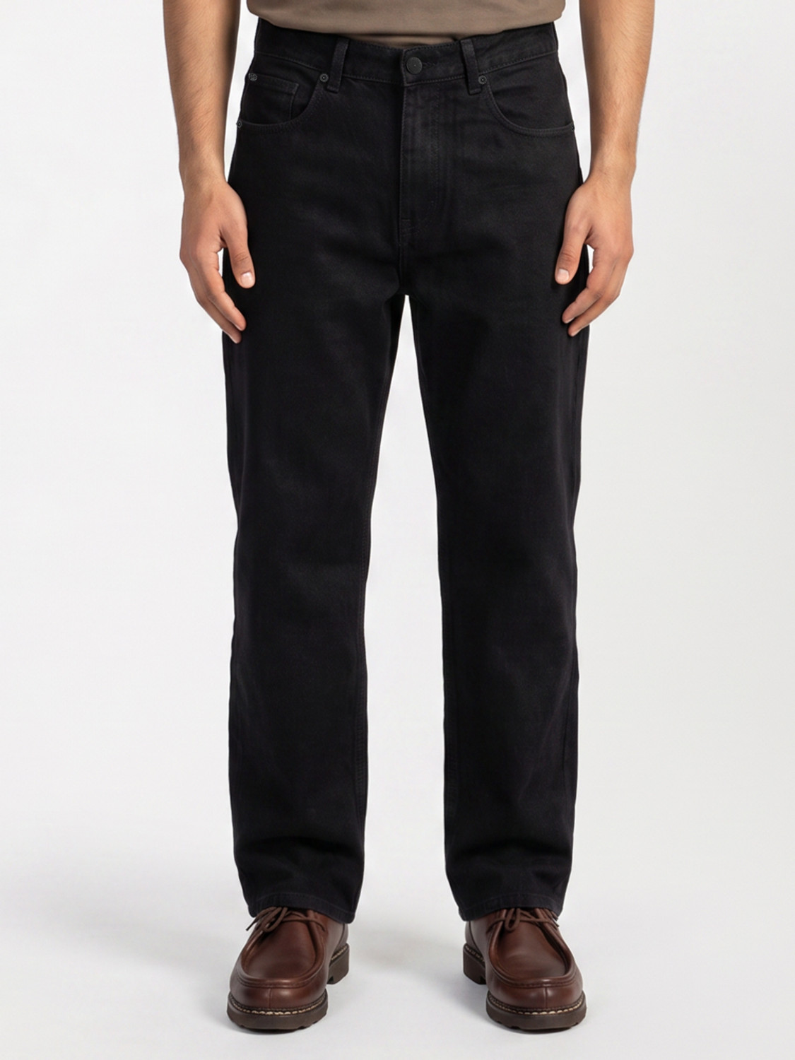 Image of Spykar Loose Fit Men Black Jeans