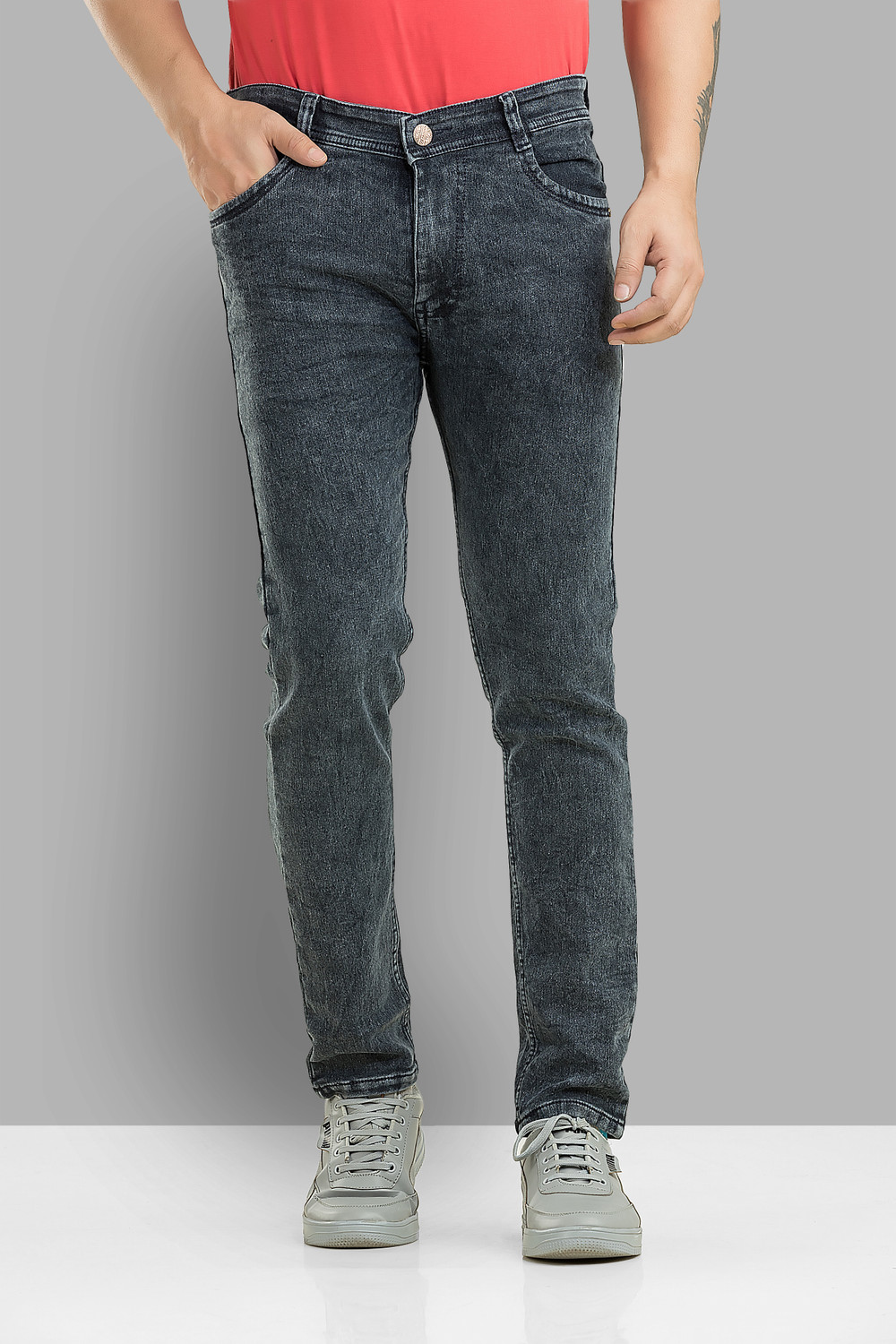 Image of METRONAUT Slim Men Dark Grey Jeans