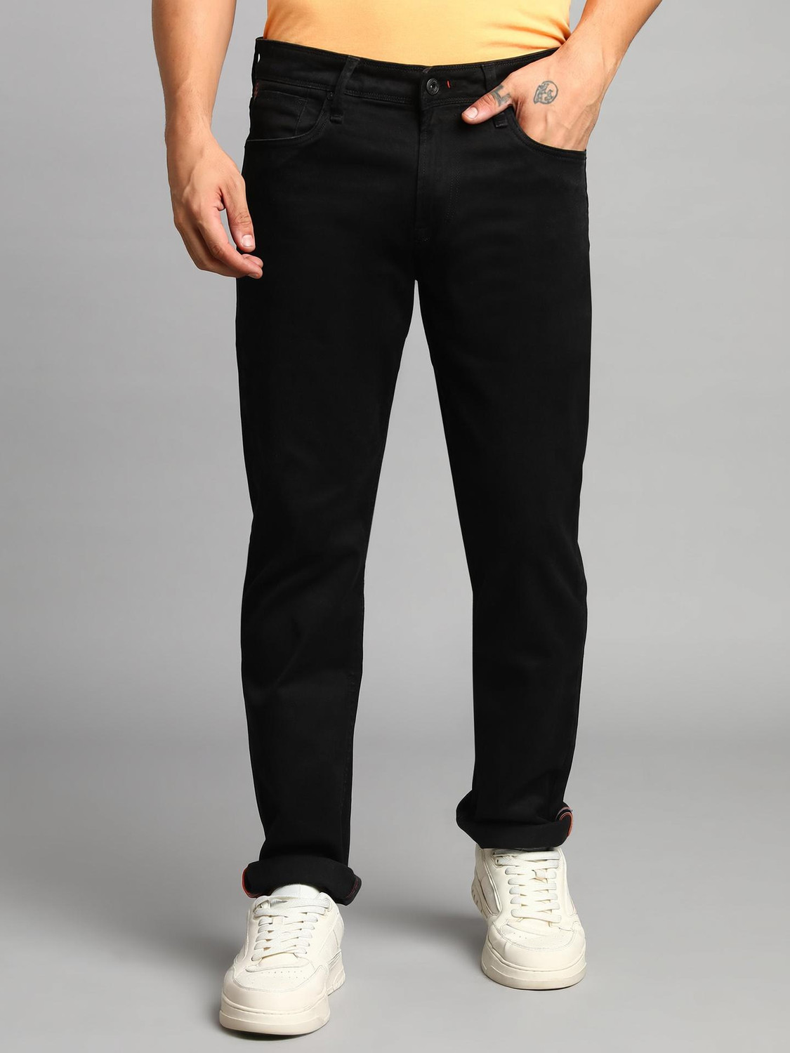 Image of KILLER Straight Fit Men Black Jeans