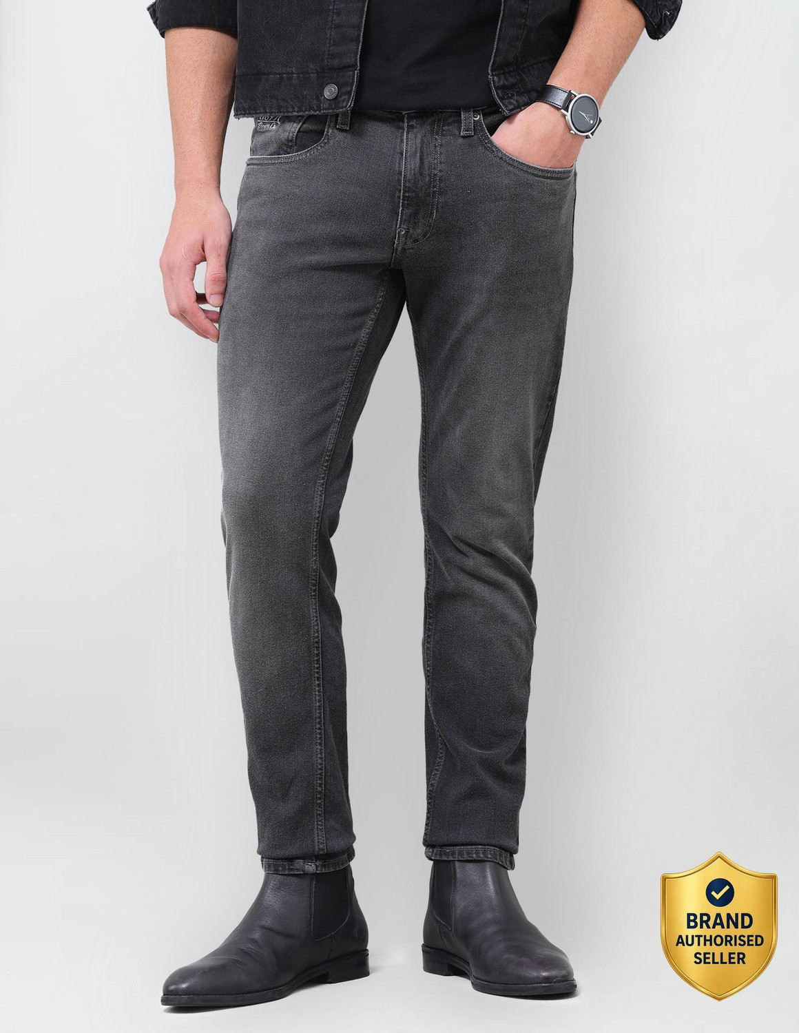 Image of U.S. Polo Assn. Denim Co. Tapered Fit Men Grey Jeans
