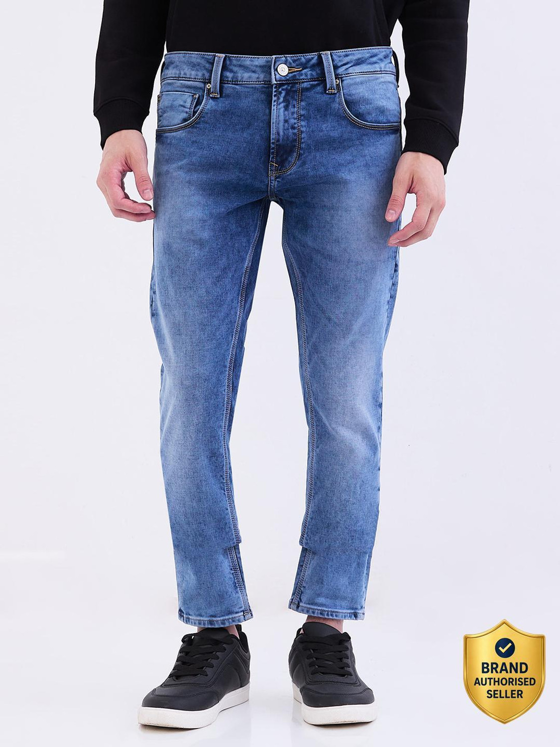 Image of Spykar Slim Men Blue Jeans
