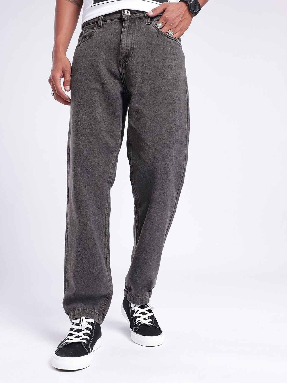 Image of Glitchez Loose Fit Men Black Jeans