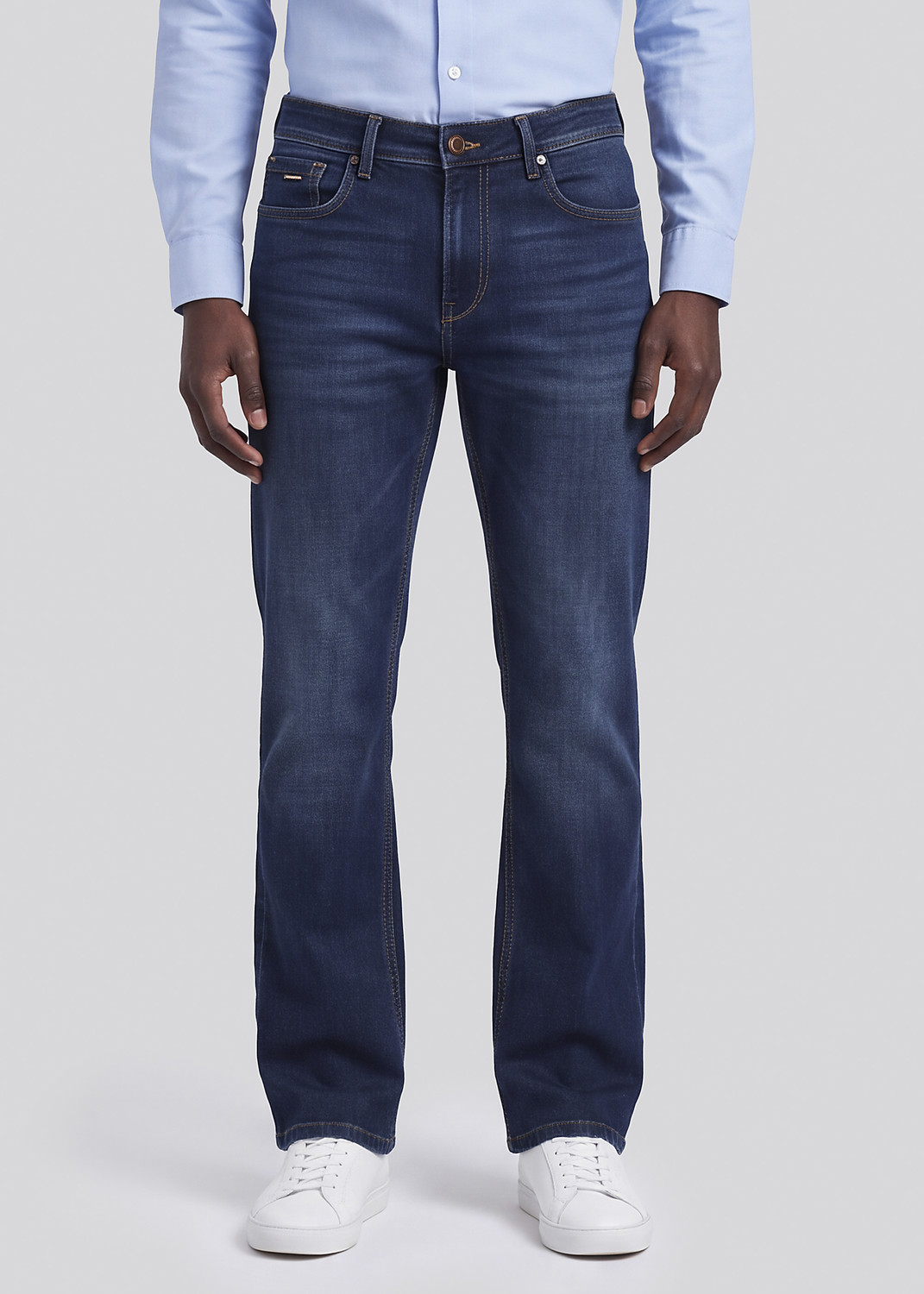 Image of KILLER Men Straight Fit Mid Rise Blue Jeans