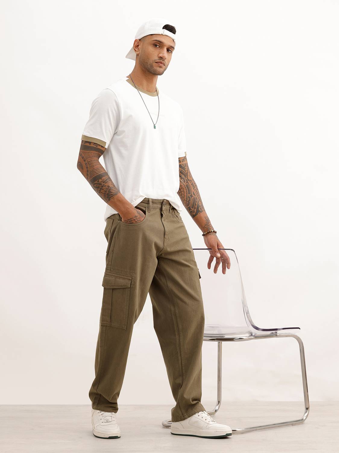WROGN Loose Fit Men Green Jeans - Image 2