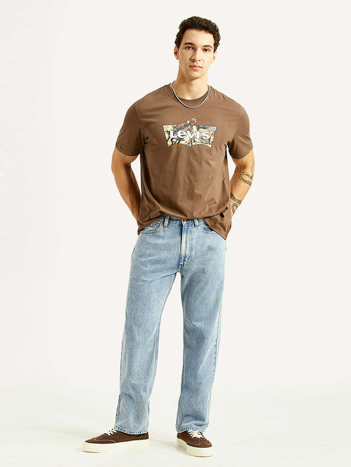 Image of LEVI'S Men Loose Fit Mid Rise Light Blue Jeans