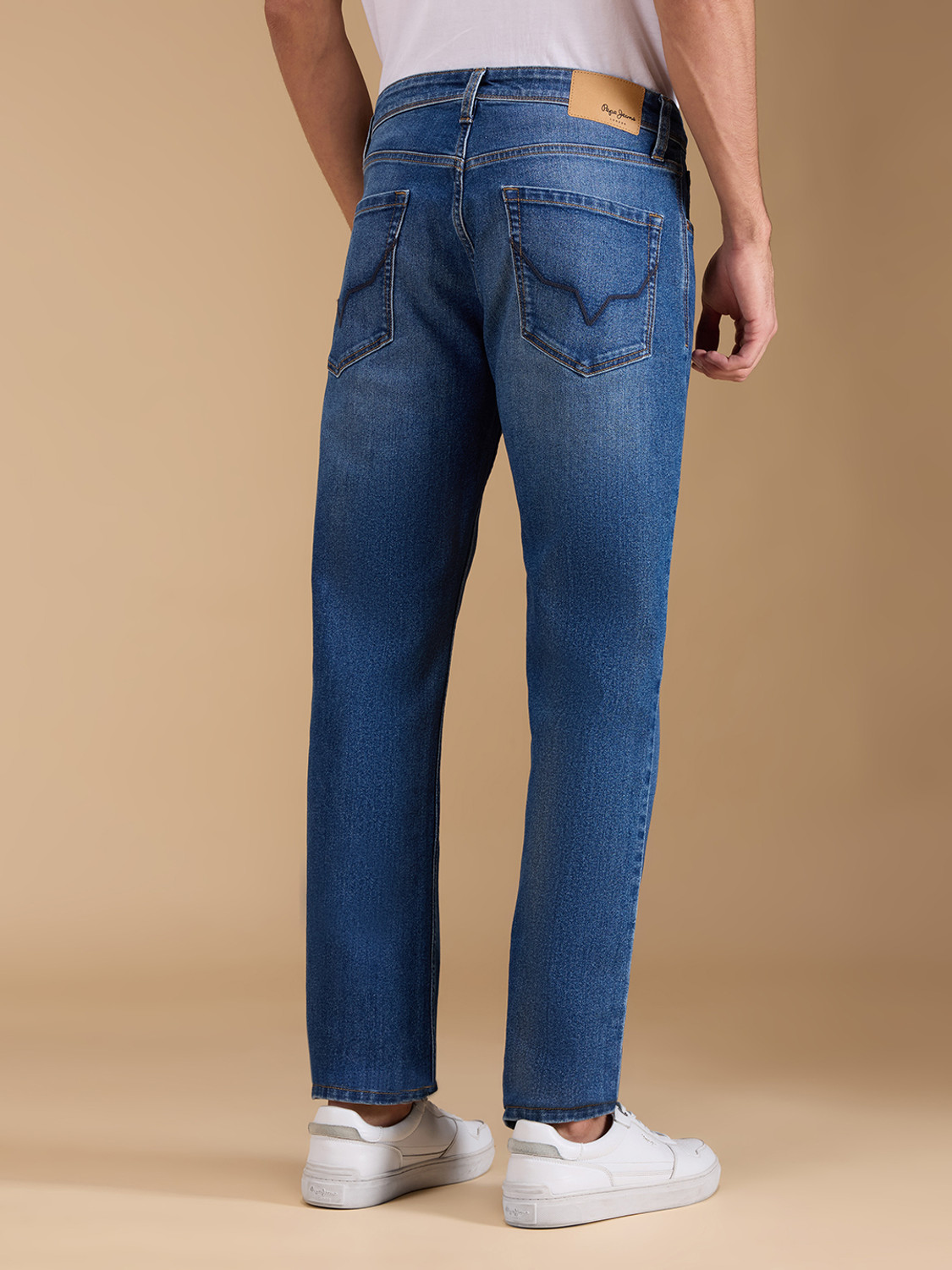 Image of Pepe Jeans Straight Fit Men Blue Jeans