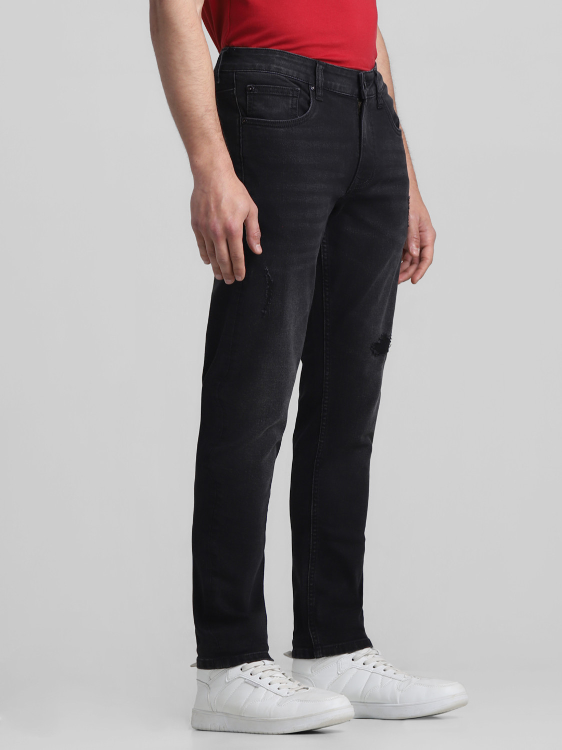 Image of JACK & JONES Slim Men Black Jeans