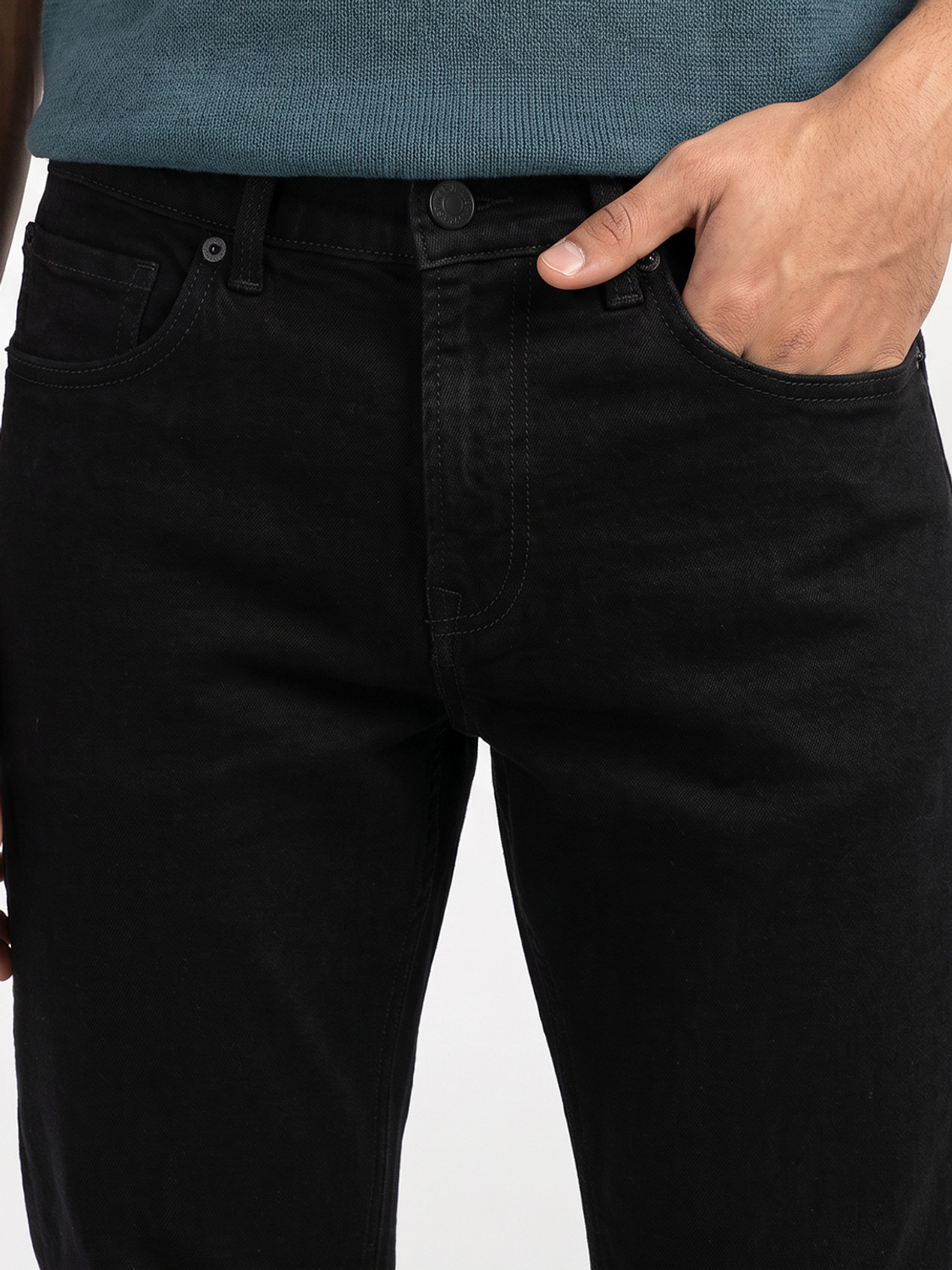 Image of Spykar Regular Men Black Jeans