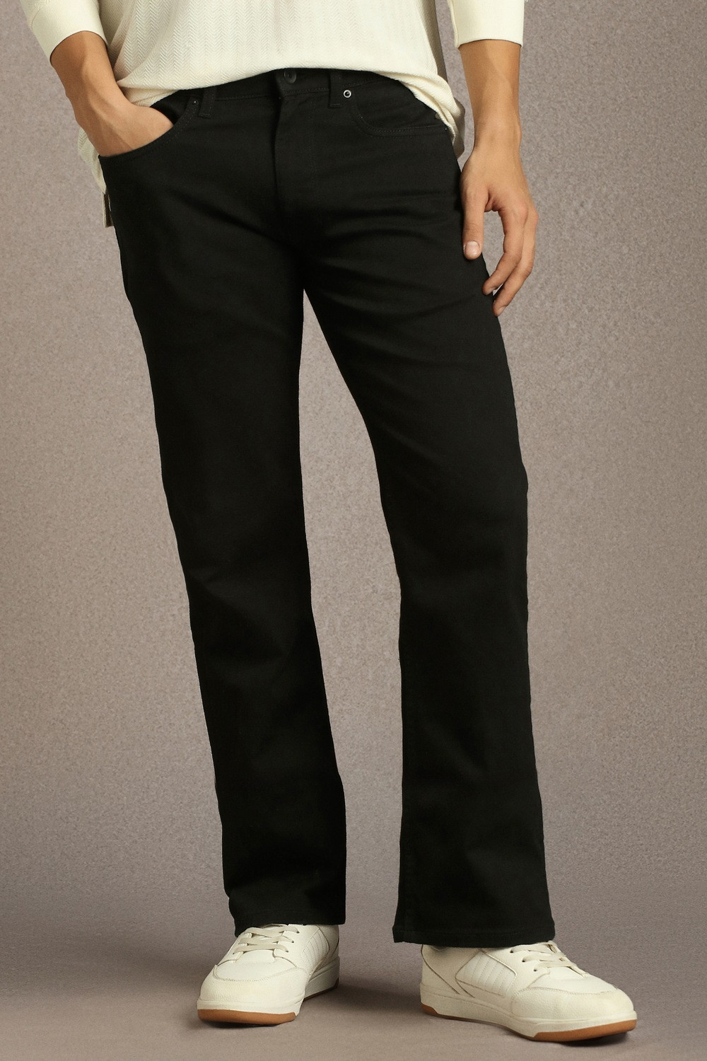 Image of LOUIS PHILIPPE Slim Men Black Jeans