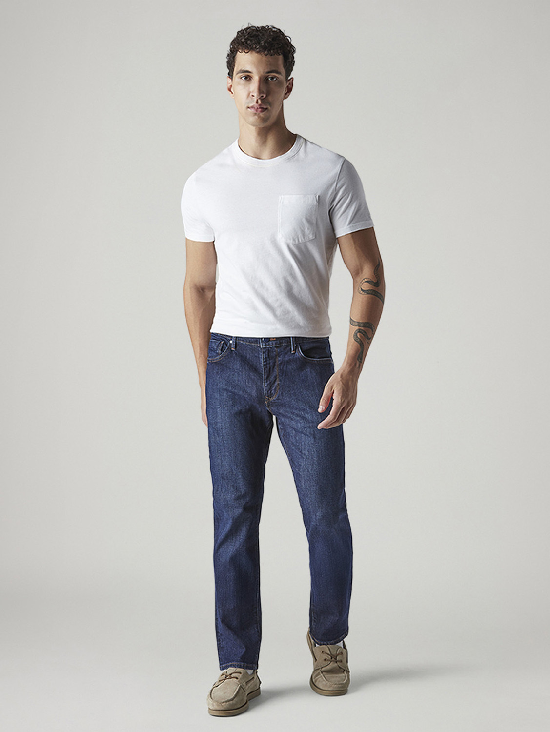 Image of LEVI'S Men Slim Mid Rise Blue Jeans