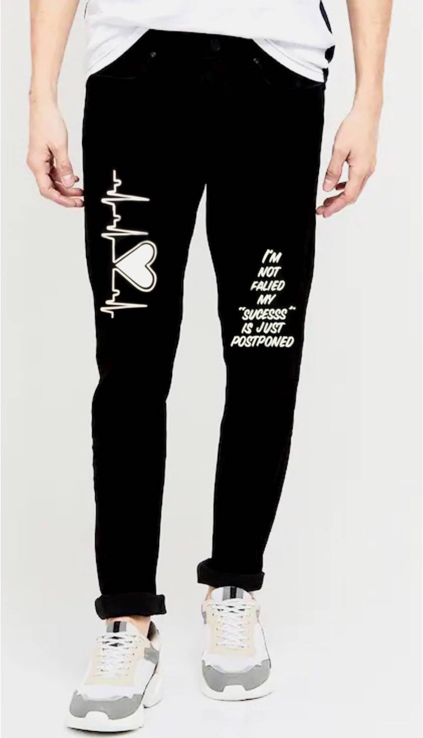 ARJ Slim Men Black Jeans