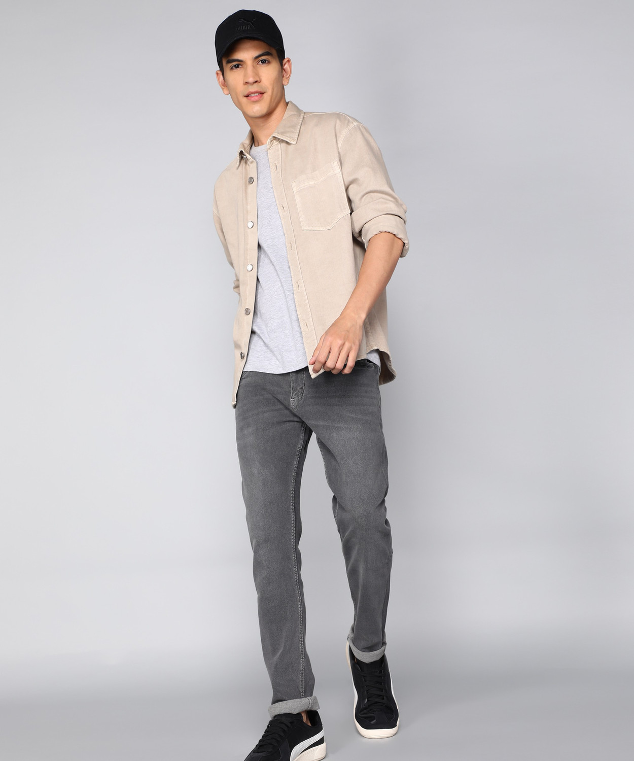 Image of METRONAUT by Flipkart Slim Men Grey Jeans