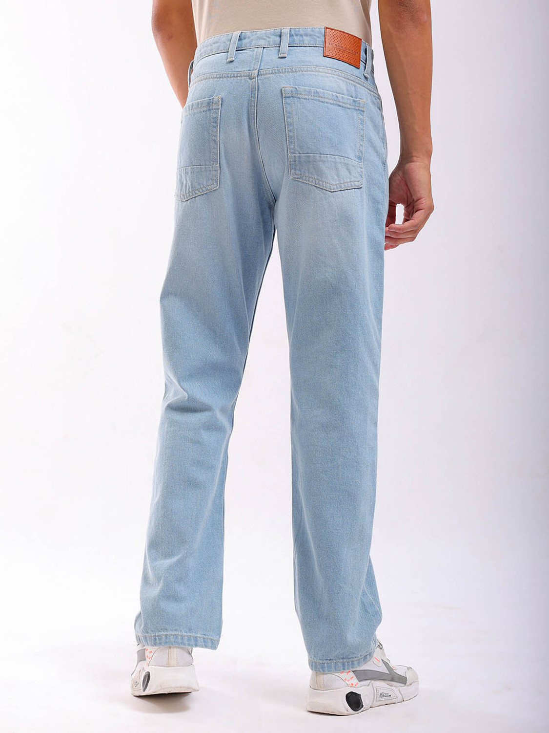 Image of The Indian Garage Co. Straight Fit Men Blue Jeans