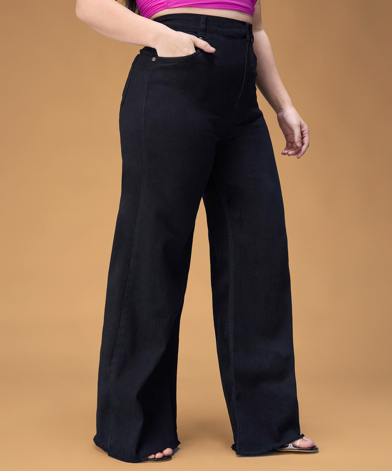 Image of Miss Chase Flared Women Black Jeans