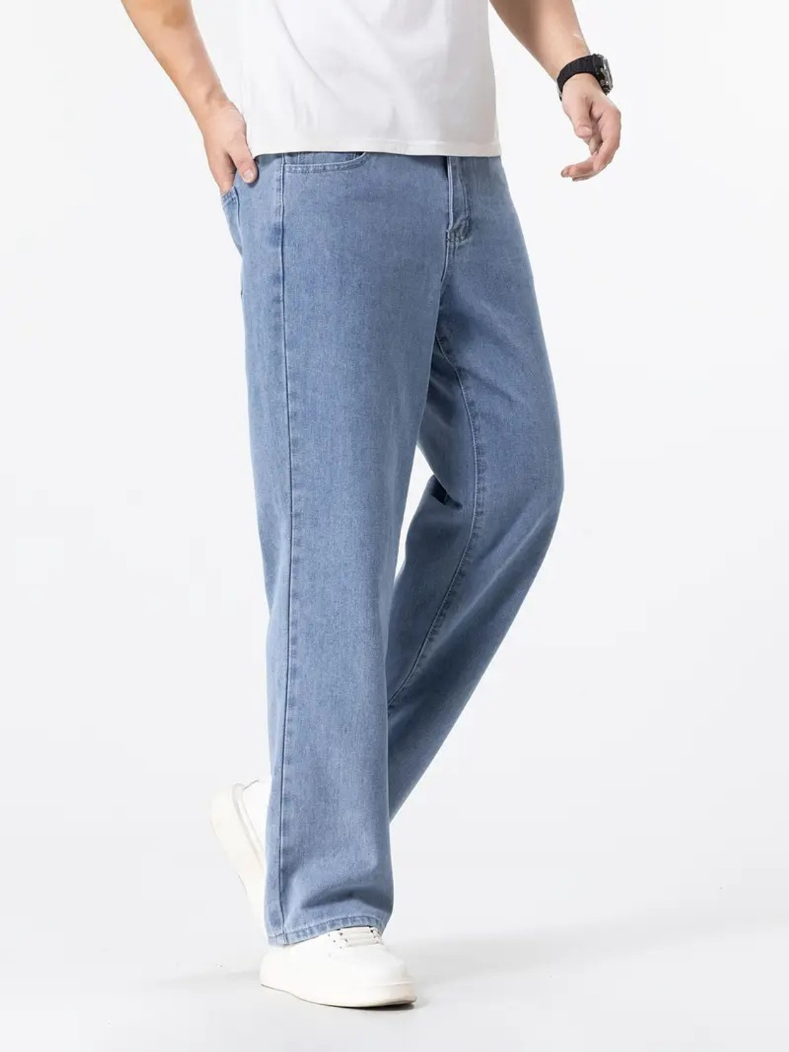 Image of HEARTLESS Straight Fit Men Light Blue Jeans