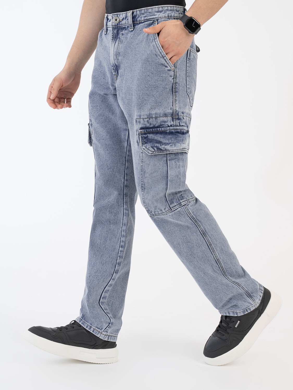 Image of RED TAPE Straight Fit Men Blue Jeans