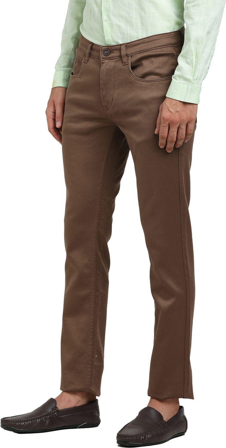 Image of TURTLE Tapered Fit Men Brown Jeans