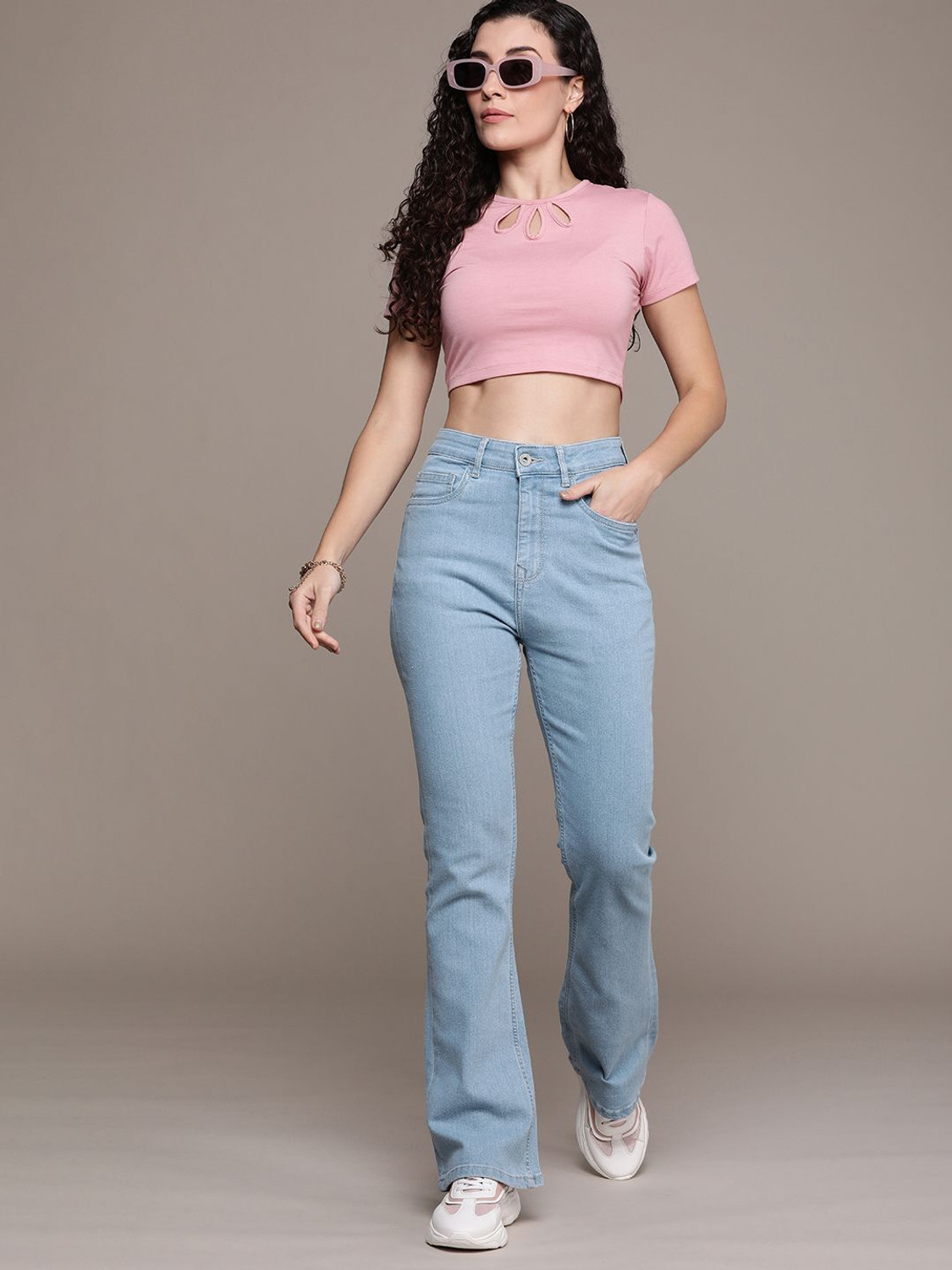 Image of Roadster Flared Women Light Blue Jeans