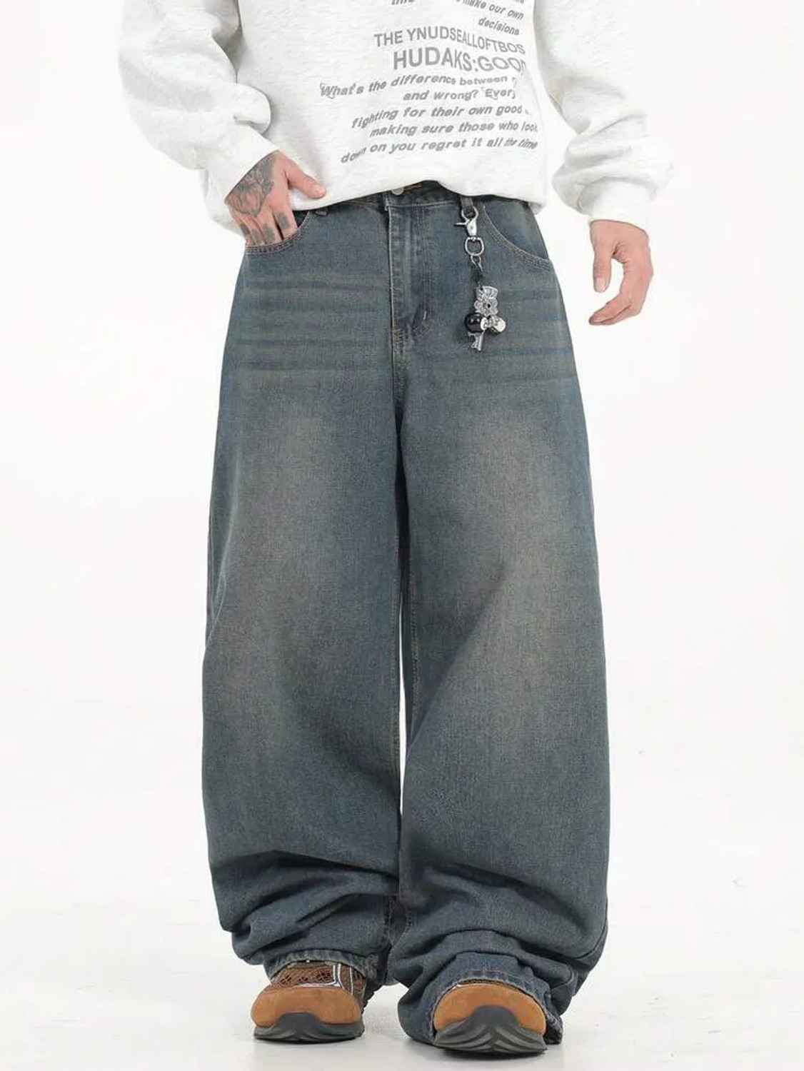 Image of KOTTY Relaxed Fit Men Blue Jeans